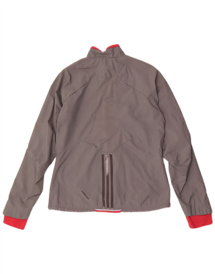 Adidas - Chaqueta de chándal para mujer (talla 40), color gris grande, poliéster