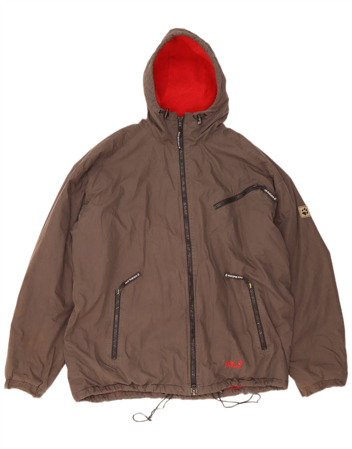 Jack Wolfskin Chaqueta cortavientos para hombre UK 44 2XL Gris Poliéster