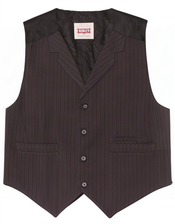 Sisley Hombre Chaleco Grande De Viscosa A Rayas Negras
