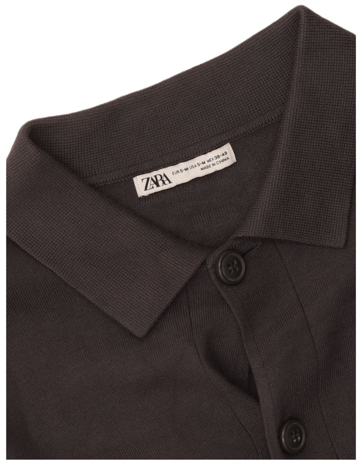 Zara Hombre Cárdigan Suéter Pequeño Gris