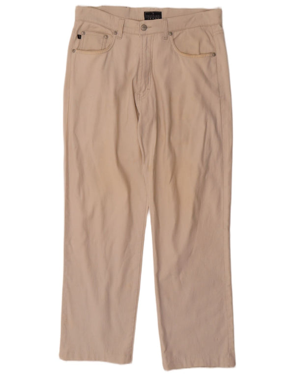 Pantalón Casual Hombre Trussardi Recto W32 L30 Algodón Beige