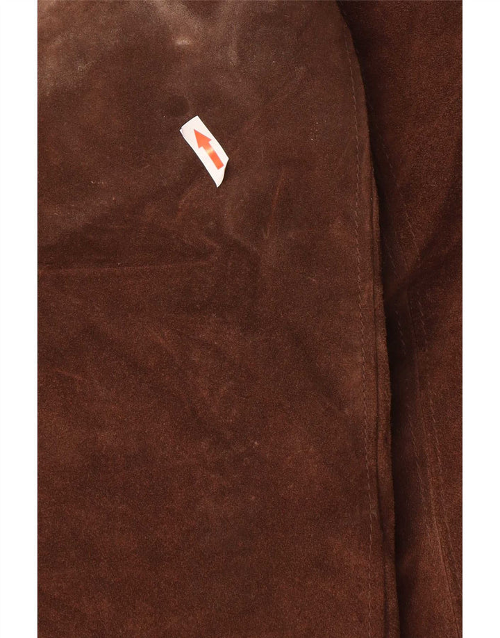 Pacific Air Forces Chaqueta de gamuza para hombre IT 54 2XL Cuero marrón
