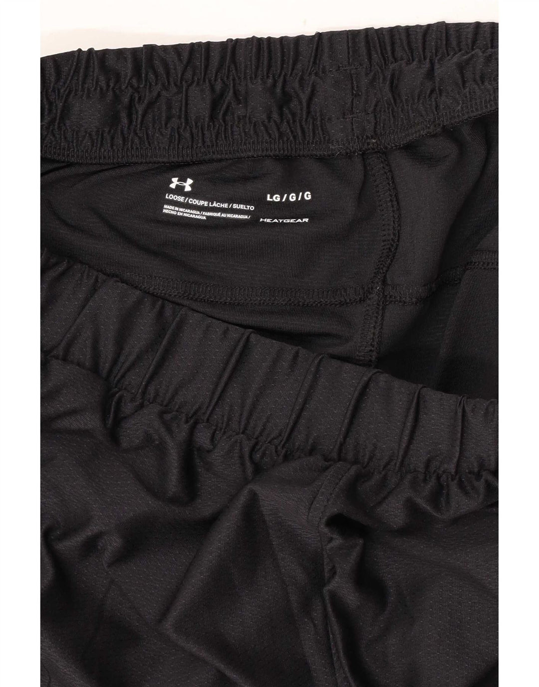 Under Armour Pantalones cortos deportivos para hombre, talla grande, negro