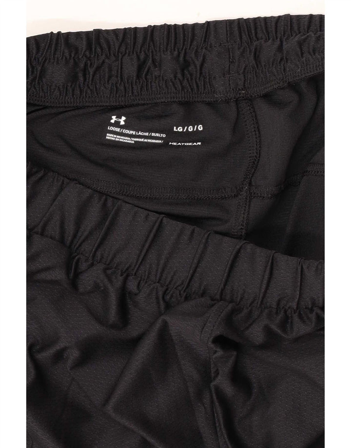 Under Armour Pantalones cortos deportivos para hombre, talla grande, negro