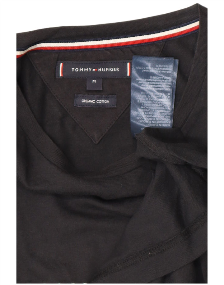 Tommy Hilfiger Camiseta gráfica para hombre Top Medium Black Cotton
