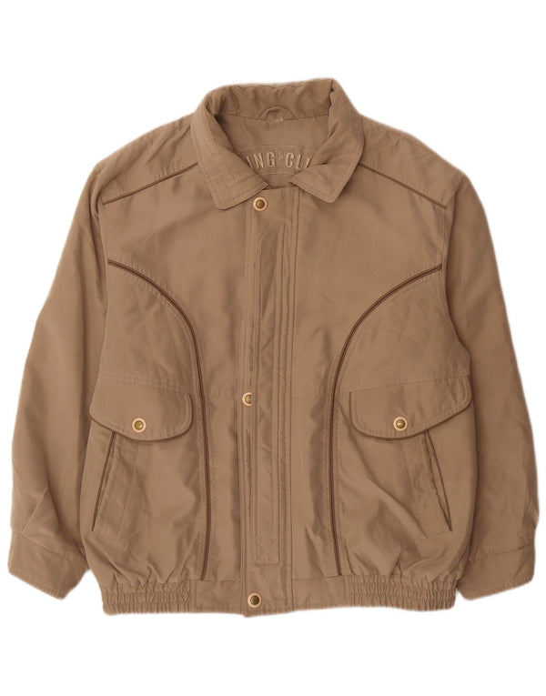 Chaqueta bomber vintage para hombre UK 40 Grande Poliéster beige