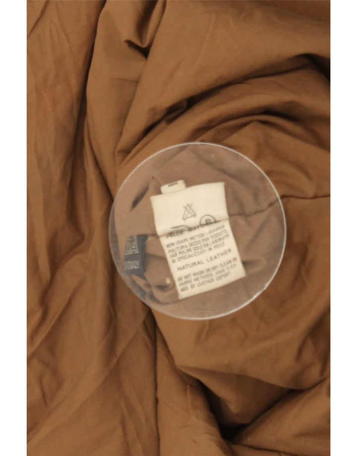 Casa Veneta Abrigo de cuero para hombre IT 52 XL Beige