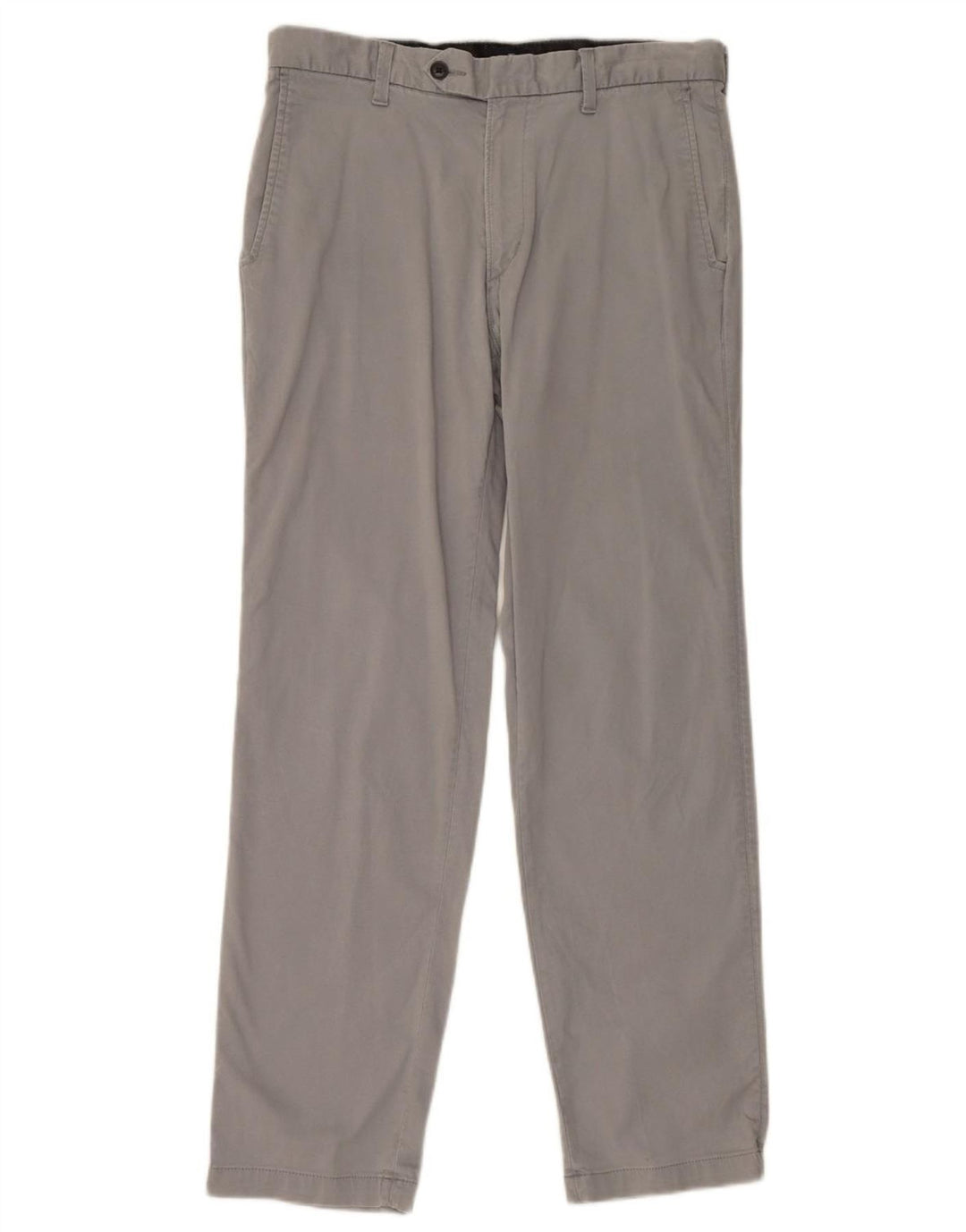 Marks & Spencer Pantalón de traje recto azul Harbor para hombre W34 L33 Gris