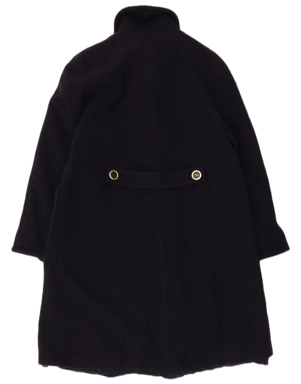 Valentino Mujer Carisma Gabardina UK 46 Grande Lana Virgen Azul Marino