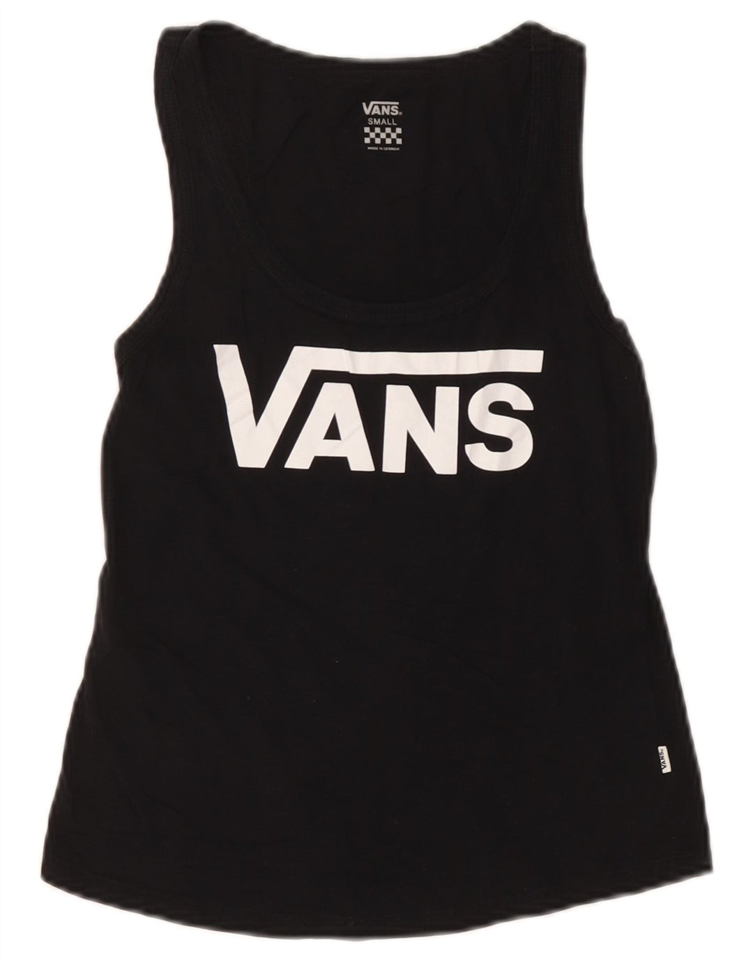 Vans Mujer Gráfico Chaleco Top Reino Unido 10 Pequeño Negro