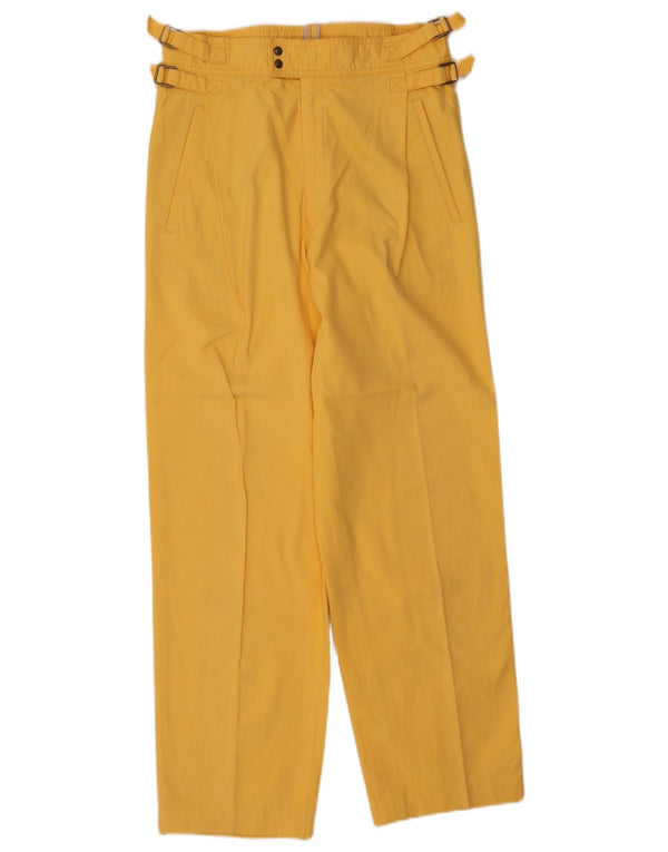 Pantalones Casuales Rectos Mujer Bogner W28 L28 Algodón Amarillo