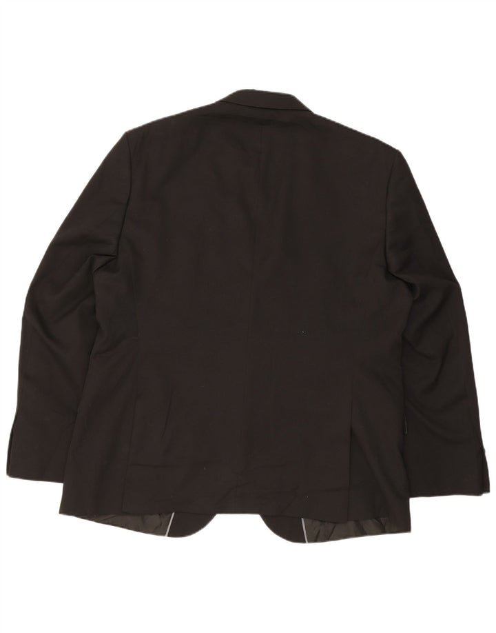 Marks & Spencer Chaqueta tipo blazer de 2 botones para hombre UK 46 XL Poliéster negro