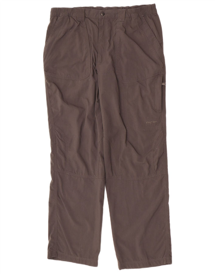 Rohan - Pantalón cargo recto para hombre, talla grande, W34 L30, poliamida gris