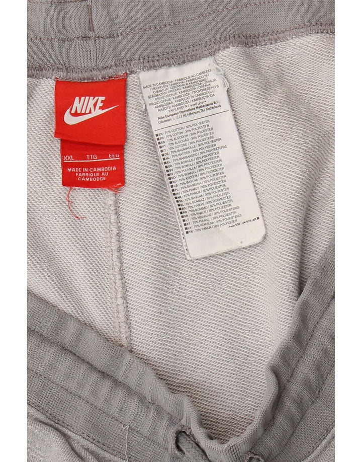 Nike - Pantalones cortos deportivos para hombre, talla 2XL, algodón gris
