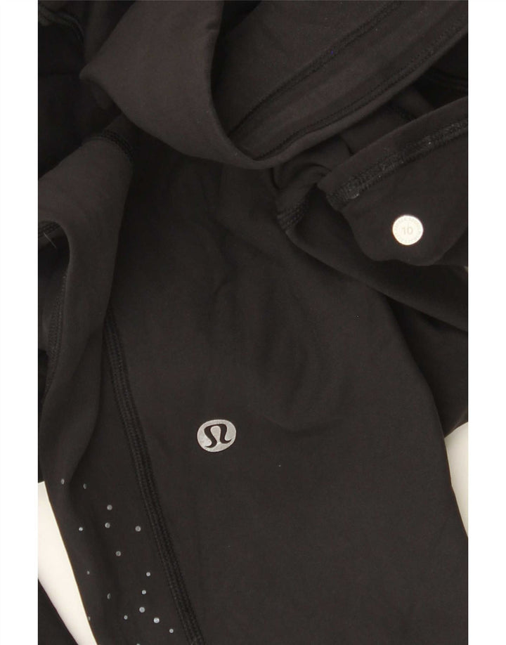 Lululemon Leggings cortos para mujer US 10 grande negro manchado