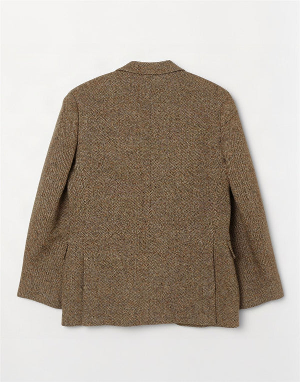 Harris Tweed Chaqueta tipo blazer de 2 botones para hombre UK 36 Small Khaki Wool