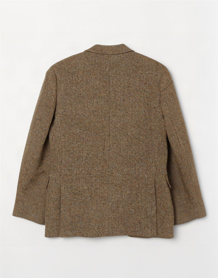 Harris Tweed Chaqueta tipo blazer de 2 botones para hombre UK 36 Small Khaki Wool