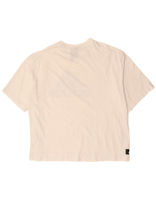 ADIDAS Camiseta con gráfico extragrande para mujer UK 20/22 XL Algodón blanco