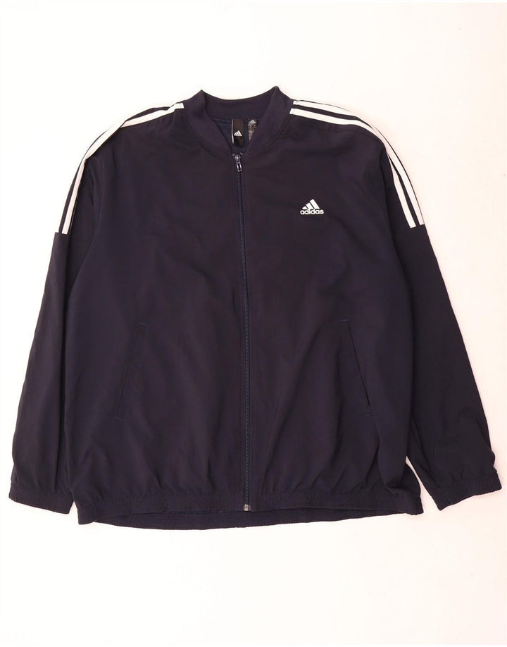 Adidas Hombre Chándal Top Chaqueta 2XL Azul Marino Poliéster