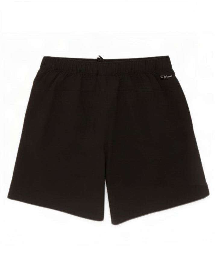 Pantalones cortos deportivos Columbia para hombre, poliéster negro grande