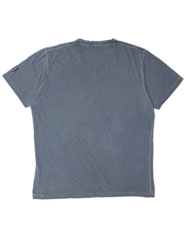 Trussardi Jeans Camiseta Hombre Top 2XL Azul Algodón