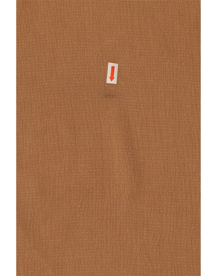 Zara Blusa Corta Sin Mangas De Gran Tamaño para Mujer UK 10 Small Beige