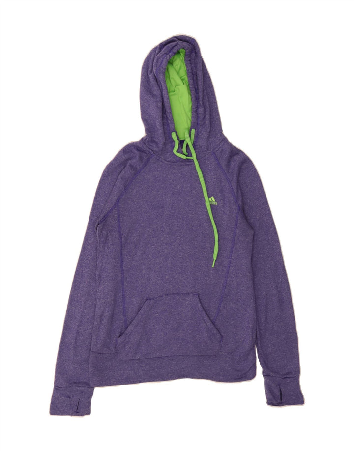 ADIDAS Womens Hoodie Jumper UK 10 Small Purple Polyester Vintage Adidas and Second-Hand Adidas from Messina Hembry 