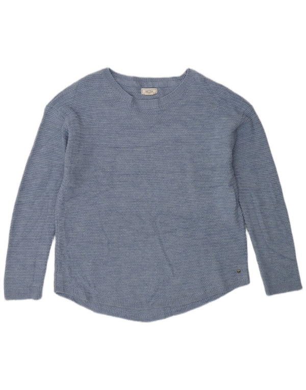 Suéter tipo jersey para mujer con cuello barco de Fat Face UK 40 Acrílico azul medio