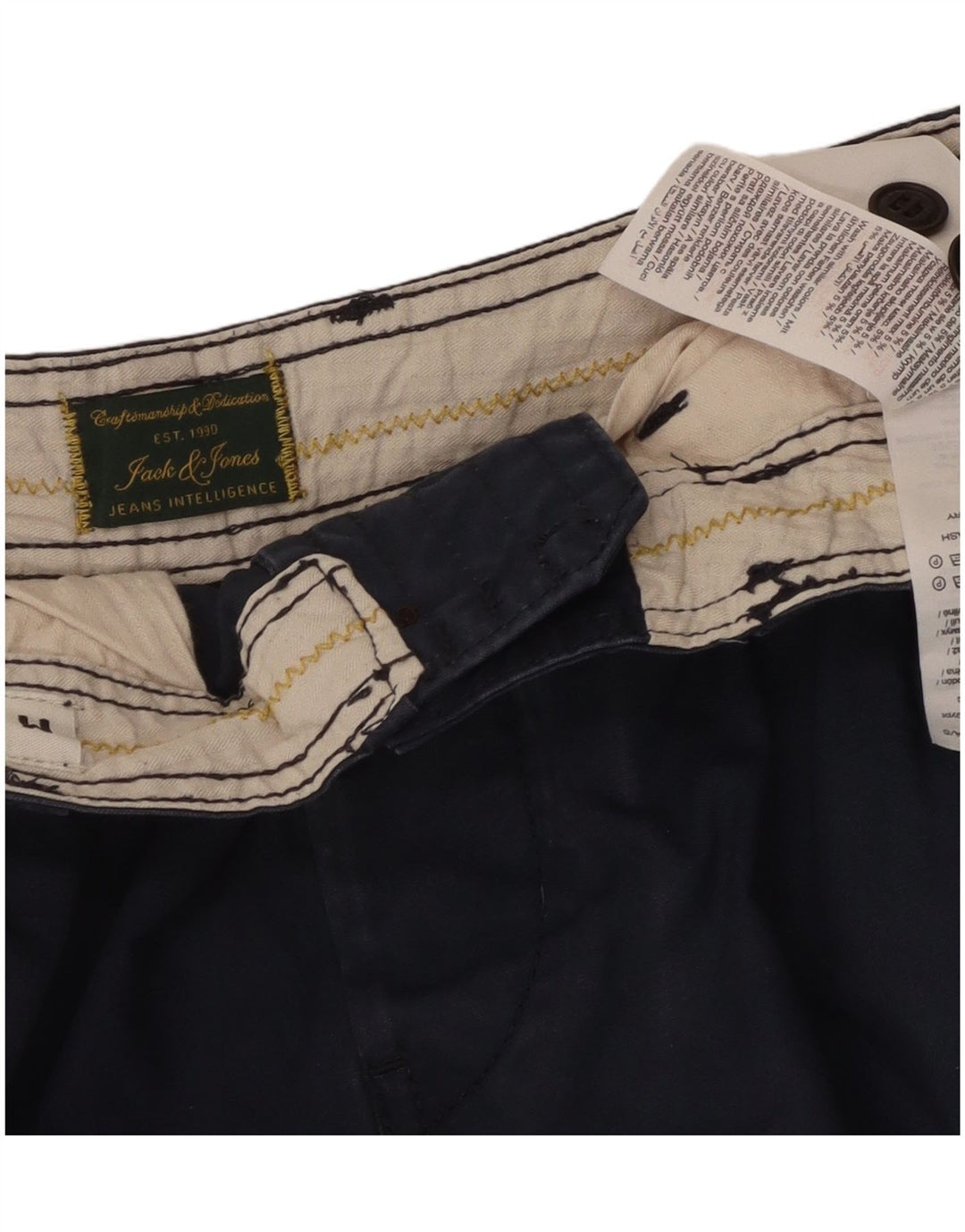 Jack & Jones Mens Comfort Fit Cargo Shorts Medium W34 Algodón Azul Marino