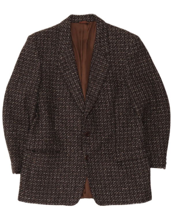 Belmar Chaqueta Blazer De 2 Botones Para Mujer IT 52 XL Lana Virgen Moteada Marrón