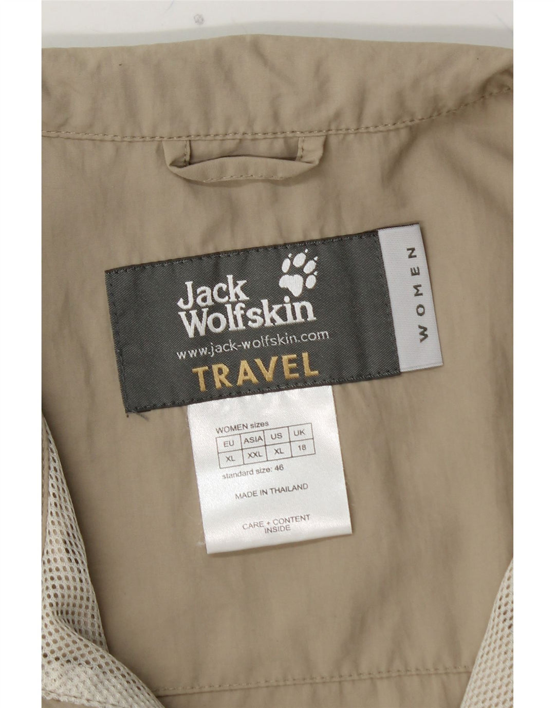 JACK WOLFSKIN Chaleco utilitario para mujer ES 40 XL Poliamida beige