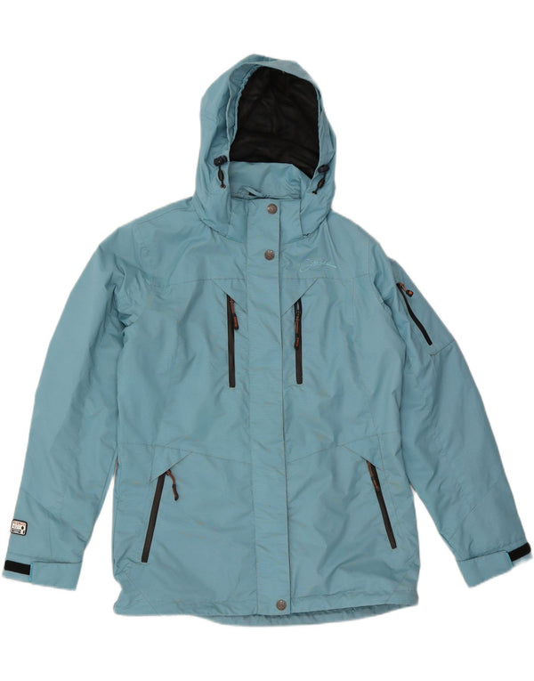 IGUANA Chaqueta impermeable con capucha para mujer EU 40 Medium Blue Nylon