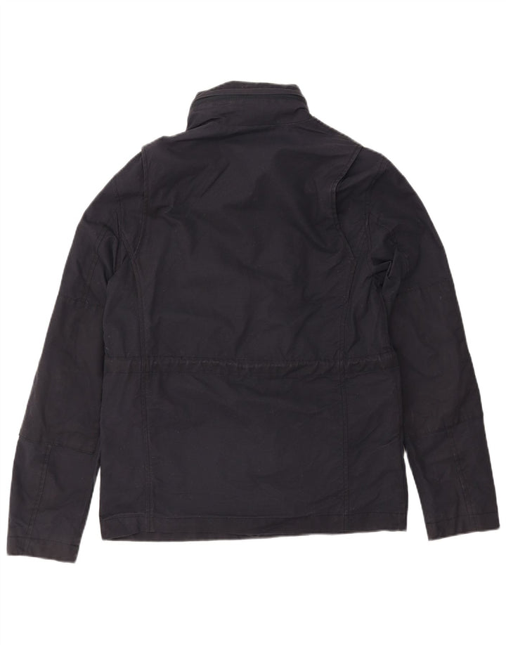 FRED PERRY Chaqueta cortavientos con capucha para hombre UK 36 Small Azul marino Algodón