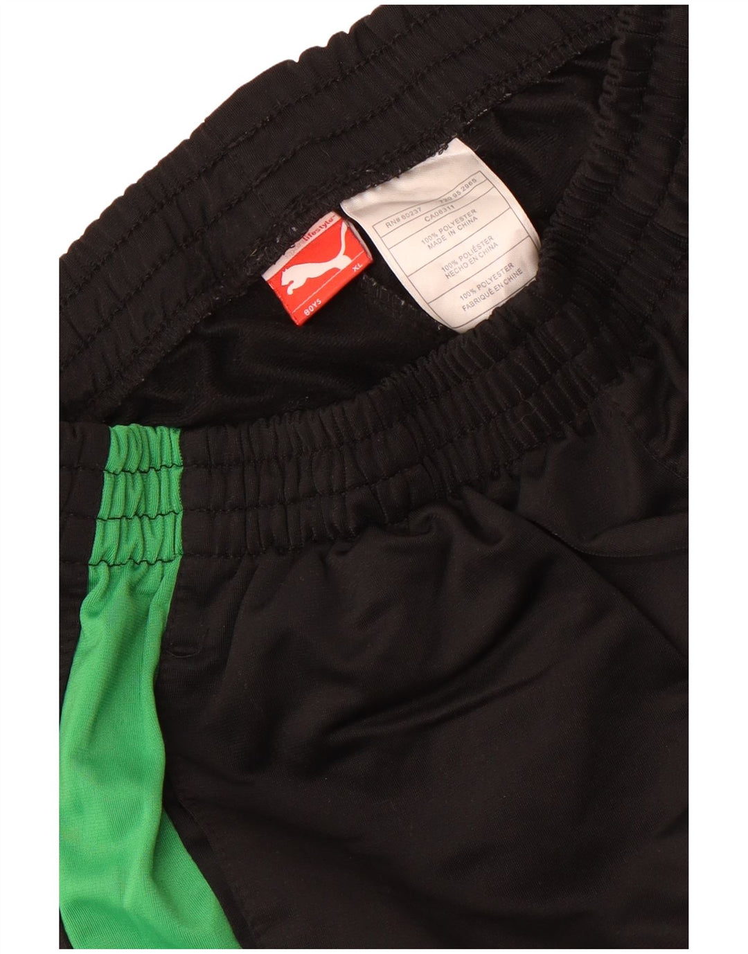Puma Pantalones de chándal para niño 13-14 años Negro Colorblock Poliéster