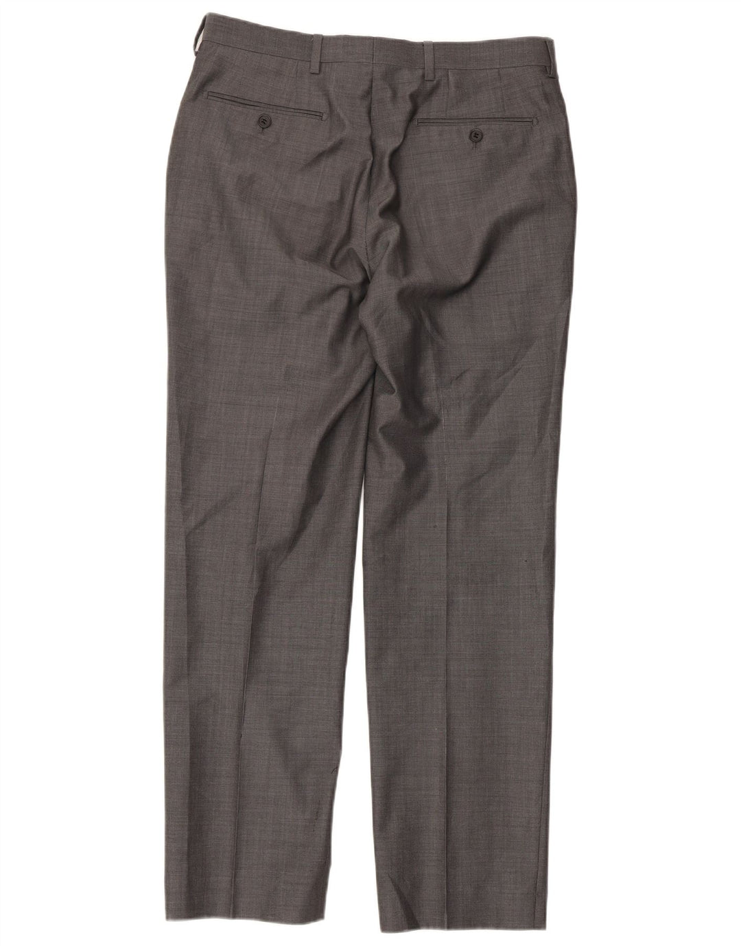 Marks & Spencer Pantalón de traje recto para hombre W32 L31 Lana gris