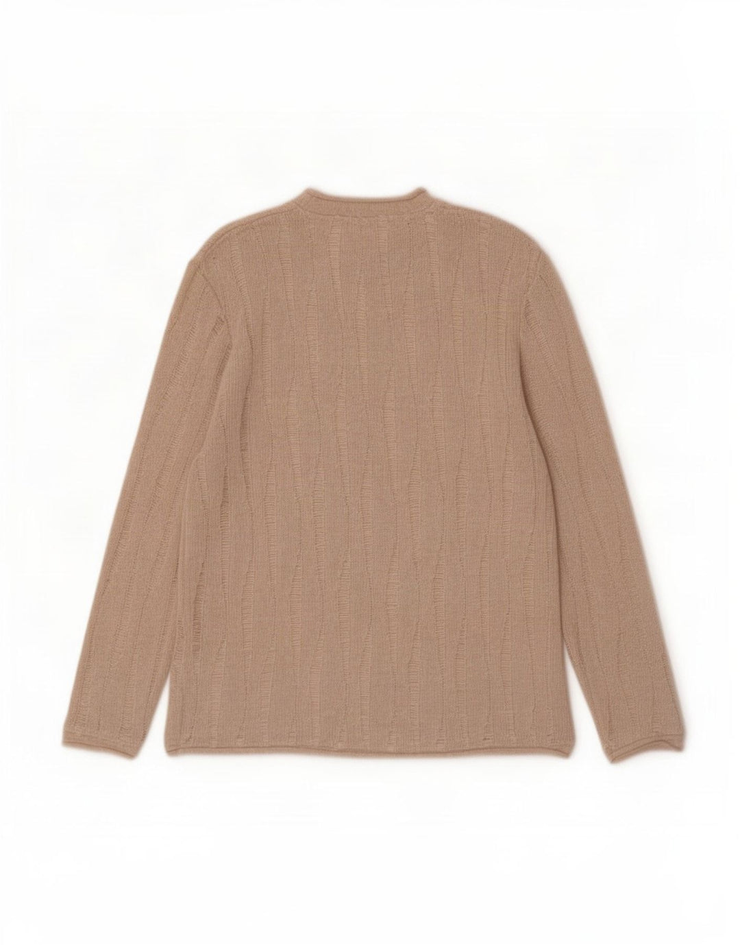 Zara Hombre Jersey Con Cuello Alto Poliéster Moteado Beige Medio