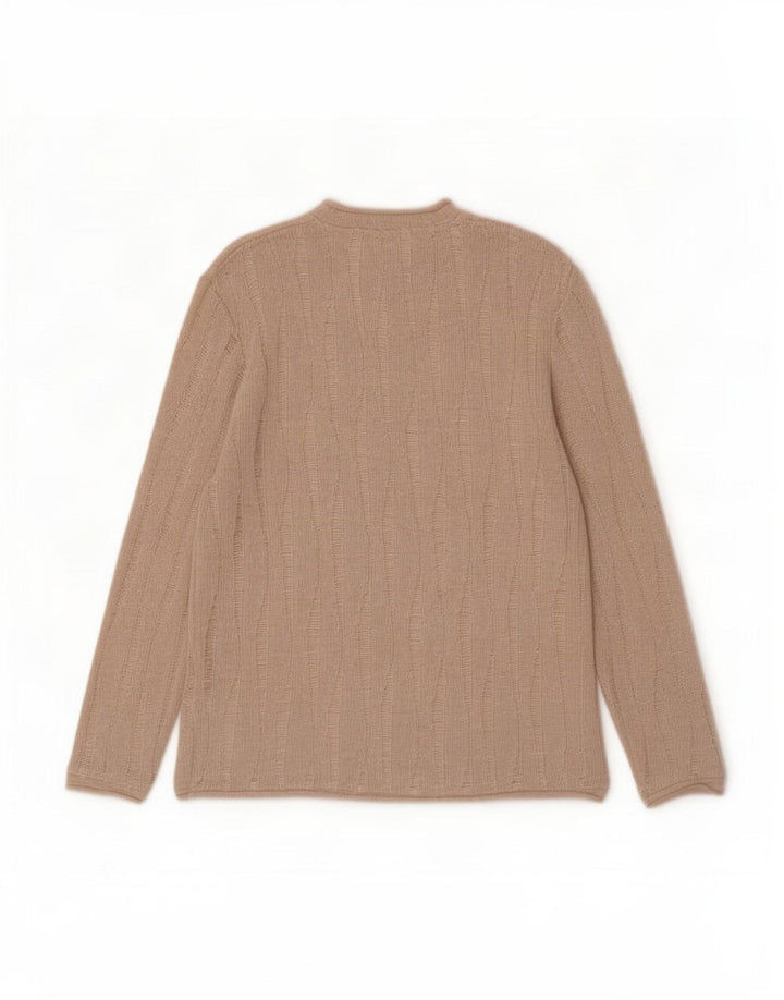 Zara Hombre Jersey Con Cuello Alto Poliéster Moteado Beige Medio