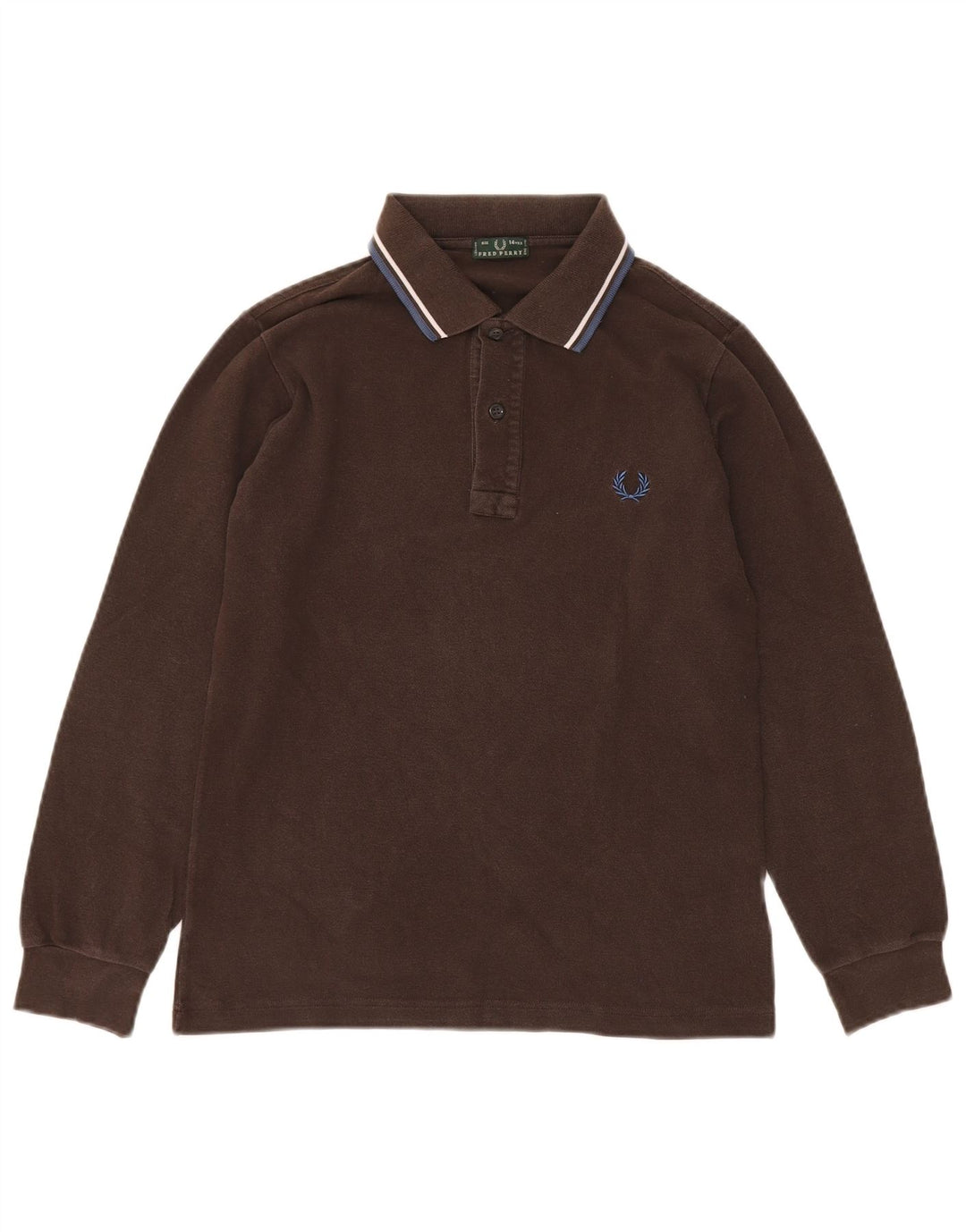 FRED PERRY Polo Manga Larga Niño 13-14 Años Marrón Algodón