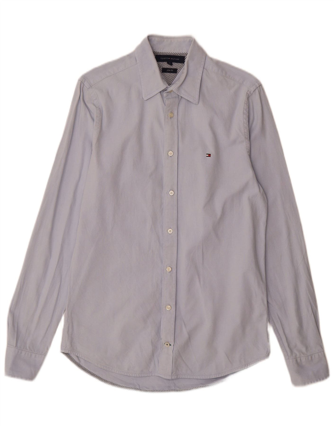 Camisa Tommy Hilfiger Hombre Slim Fit Algodón Azul Pequeño