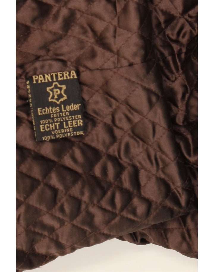 PANTERA Chaqueta de cuero para hombre UK 44 2XL Cuero marrón