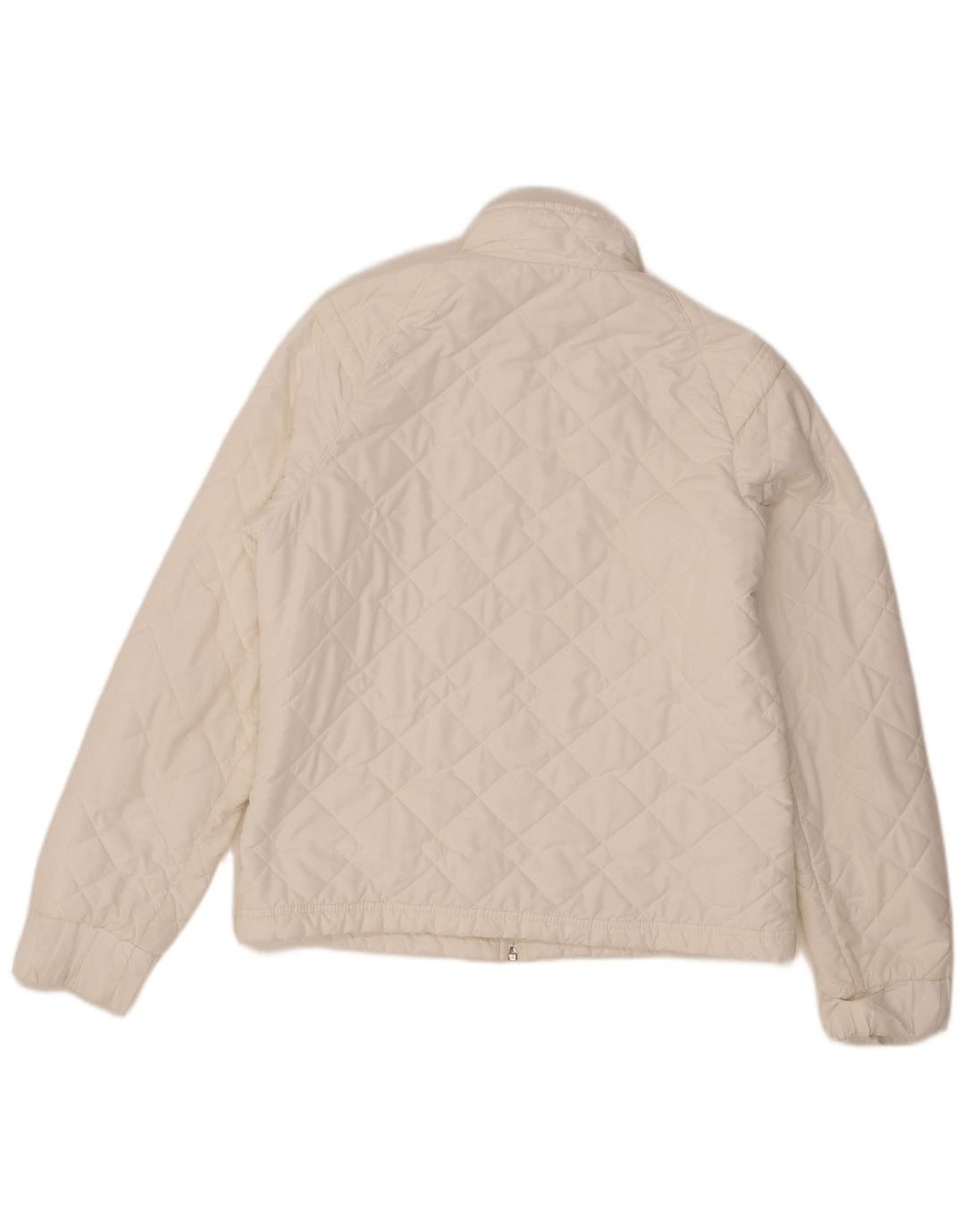 Adidas - Chaqueta acolchada para mujer (talla 40), poliéster blanco mediano