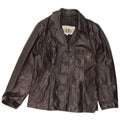 Desi Chaqueta de cuero para mujer IT 46 Cuero negro grande