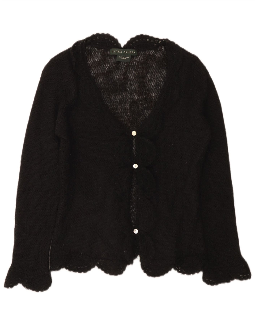Laura Ashley - Cárdigan para mujer (talla 40), color negro