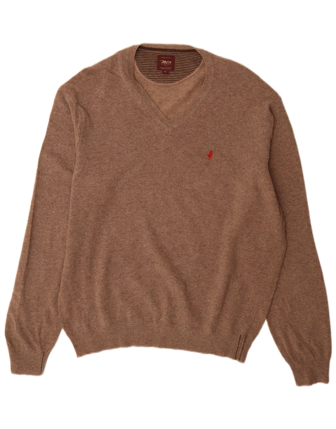 Marlboro Classics Jersey con cuello en V para hombre XL Marrón