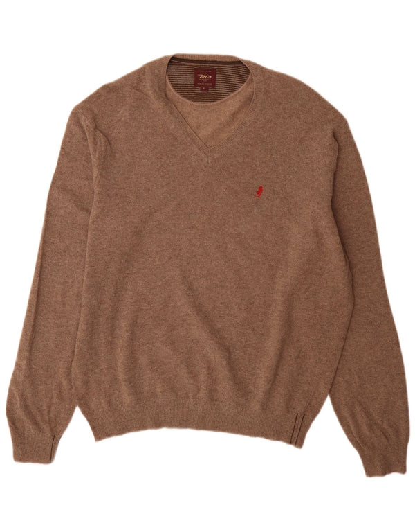 Marlboro Classics Jersey con cuello en V para hombre XL Marrón