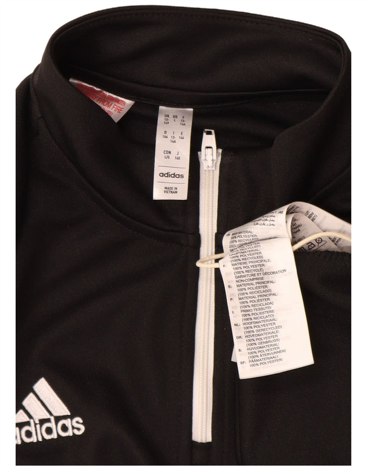 Adidas - Chándal Aeroready con cremallera y cuello para niños, 13-14 años, negro