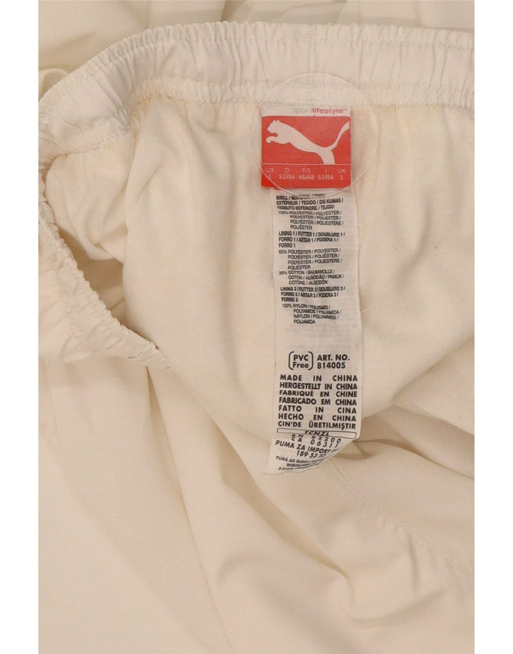 Puma Pantalones De Chándal Para Hombre Joggers Large Blanco Poliéster
