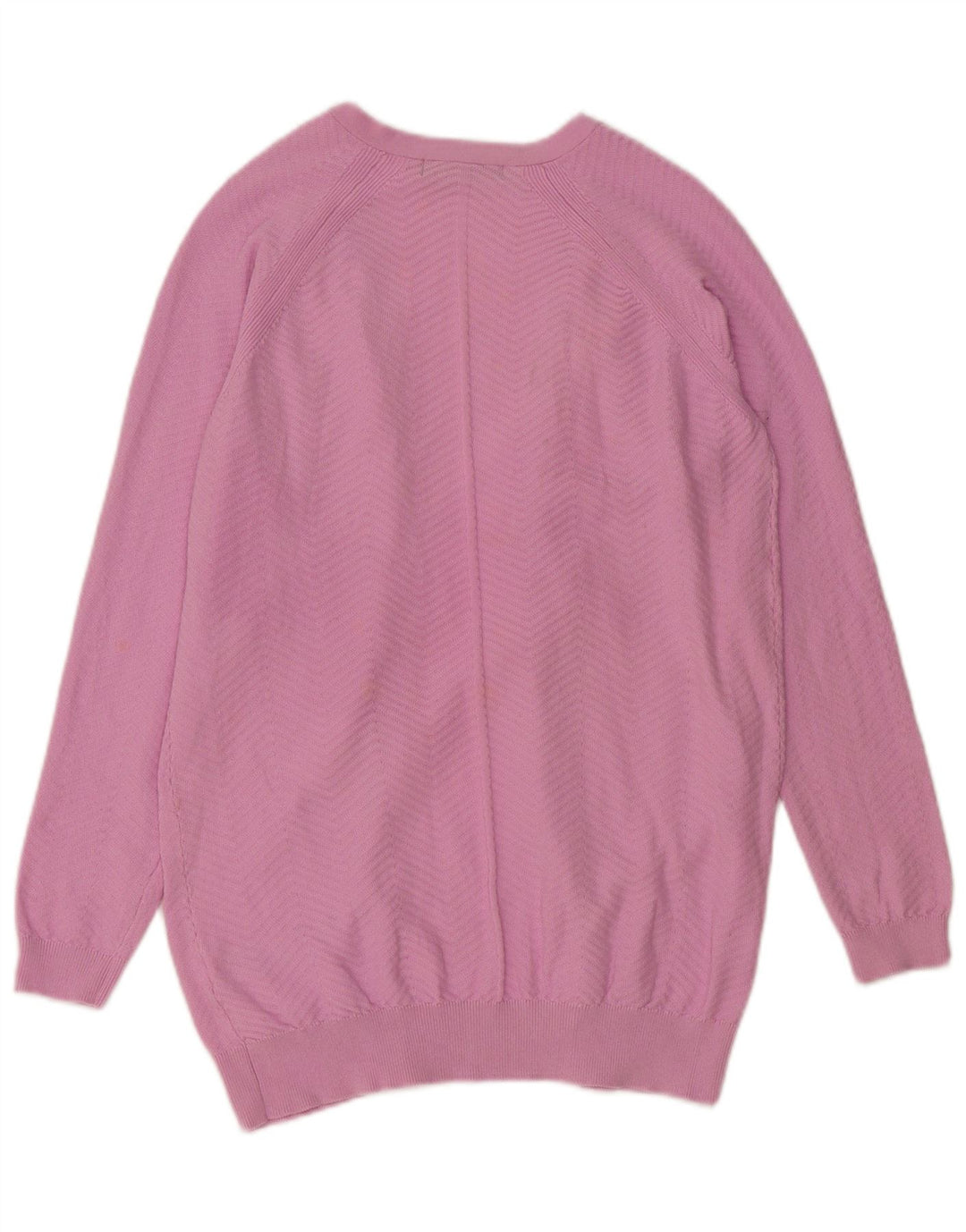 MARKS & SPENCER Suéter tipo cárdigan abierto para mujer Reino Unido 10 Small Pink Chevron