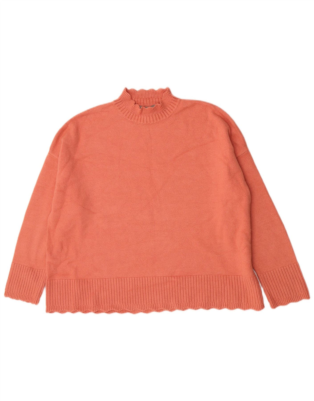 Oasis - Jersey con cuello alto para mujer, talla 40, talla grande, viscosa naranja