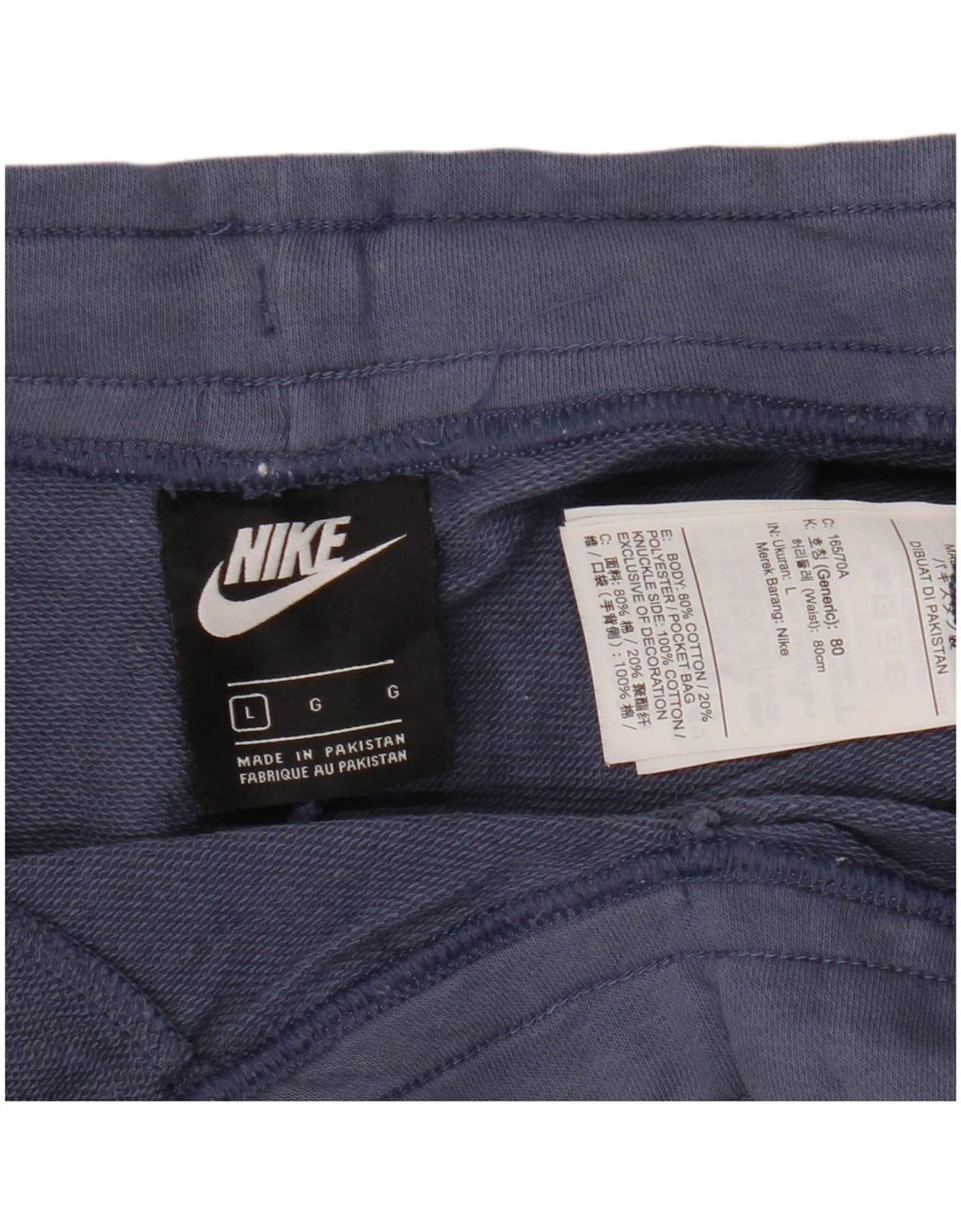 NIKE Pantalones cortos deportivos para mujer UK 46 Grande Azul marino Algodón
